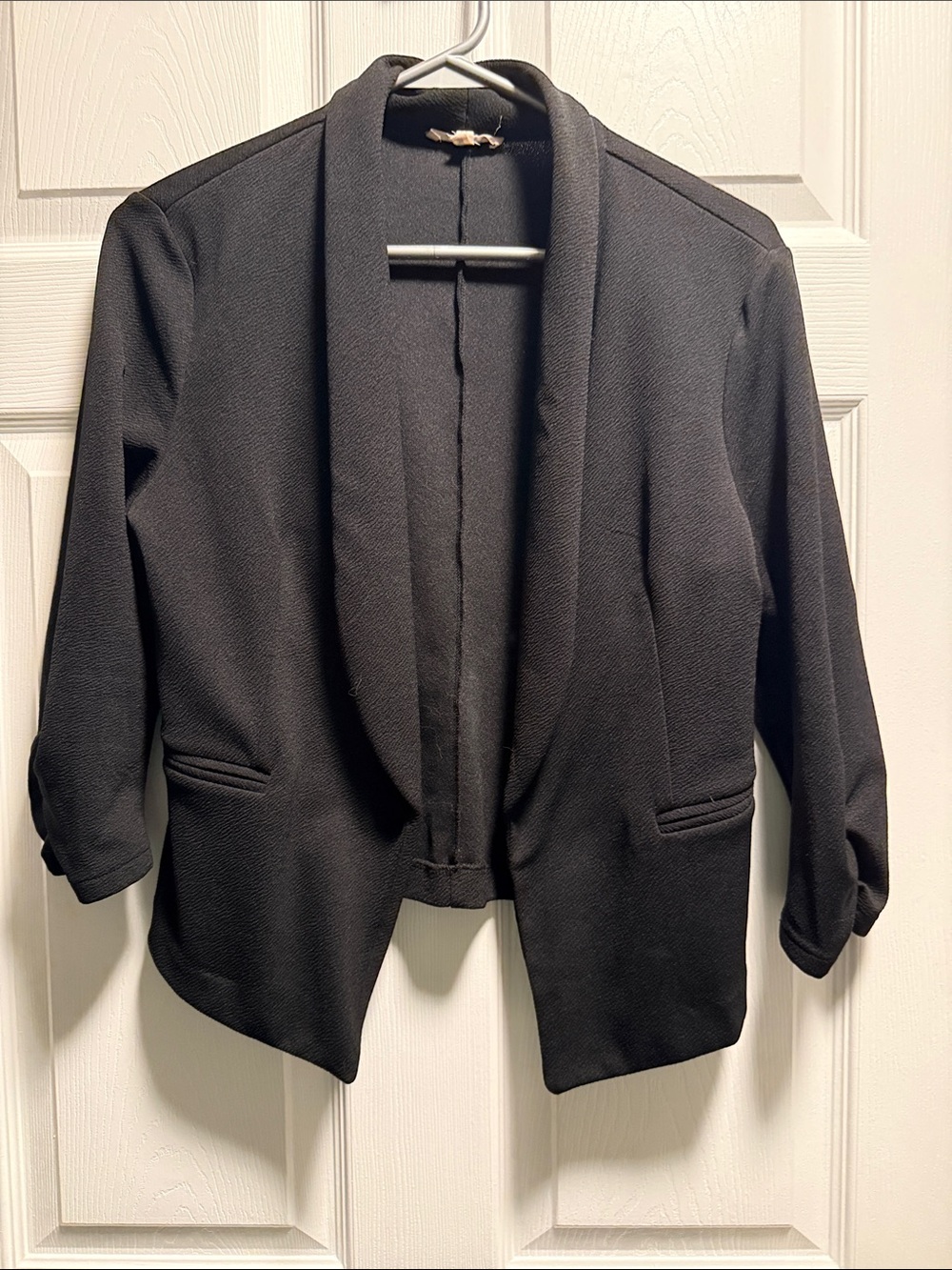 Maurices Black Open-Front Shawl Collar Blazer